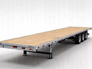 A standard high-grade aluminum flatbed trailer